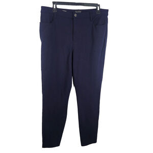 Talbots Womens Pants 12 Navy Blue Soho 5-Pocket Jegging High Waist Skinny Ankle